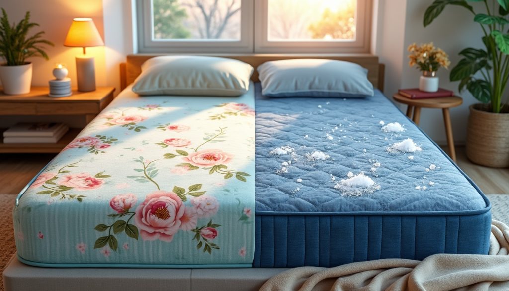 découvrez nos conseils pratiques pour identifier la face été et hiver de votre matelas sans recourir à l'étiquette. apprenez à reconnaître les caractéristiques spécifiques de chaque côté afin d'optimiser votre confort selon la saison.