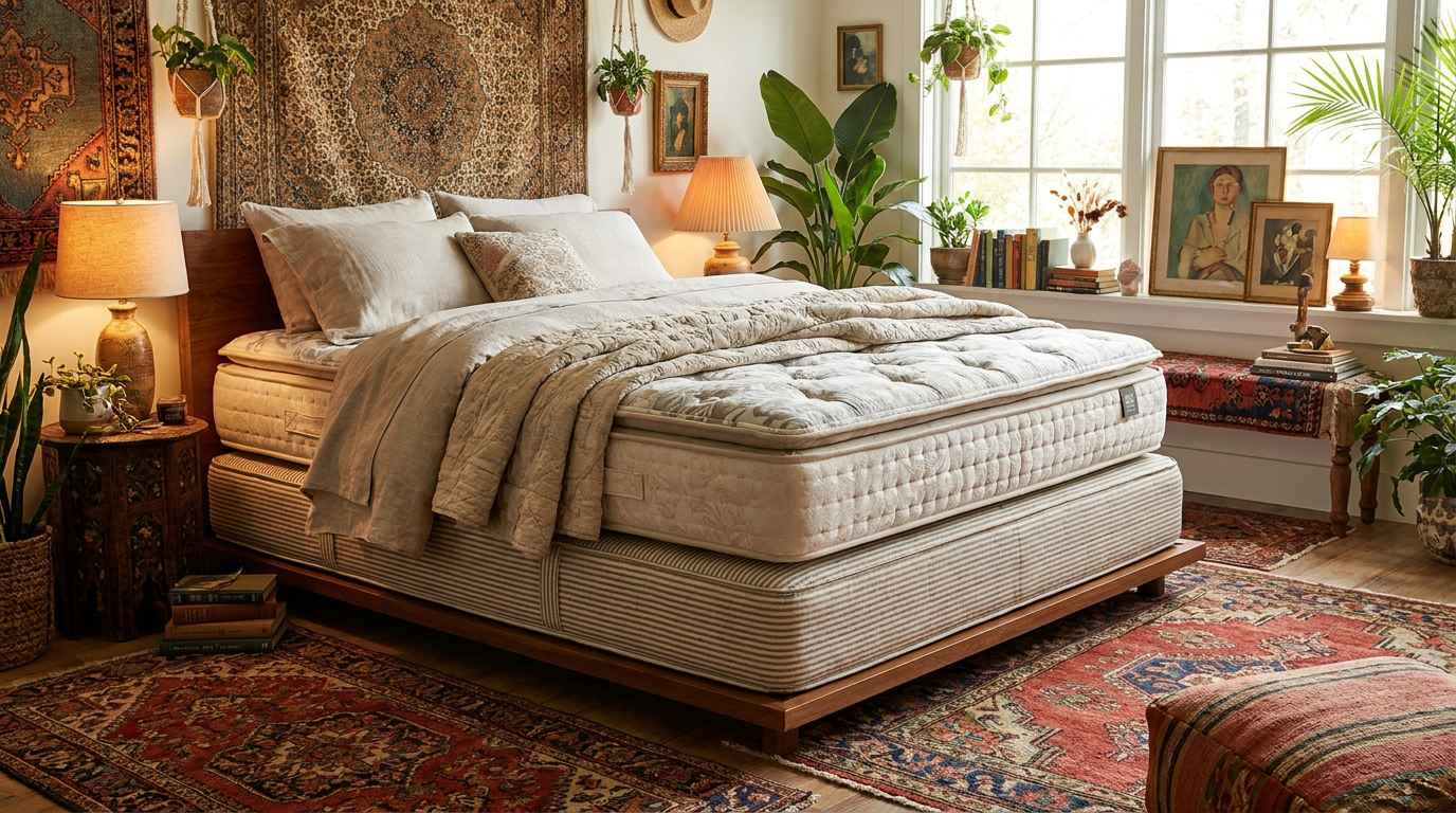 Deux matelas superposés pour dormir dans un chambre moderne